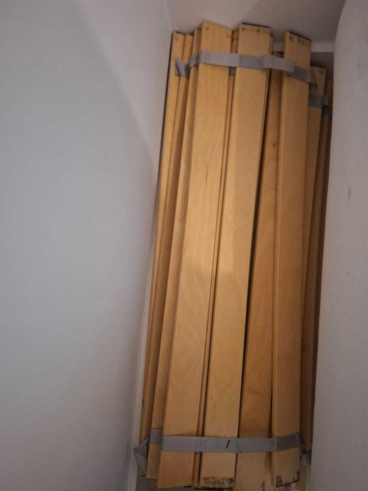 KRITTER Estrutura cama c/estrado ripas, branco, 70×160 cm