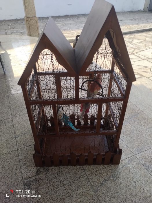 Gaiola Vintage Em Madeira – 120€