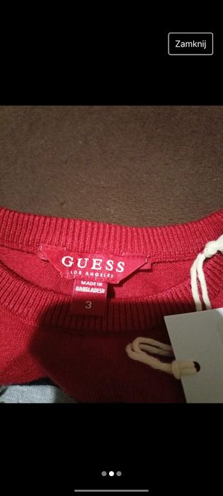 Nowy sweter Guess chłopięcy 98
