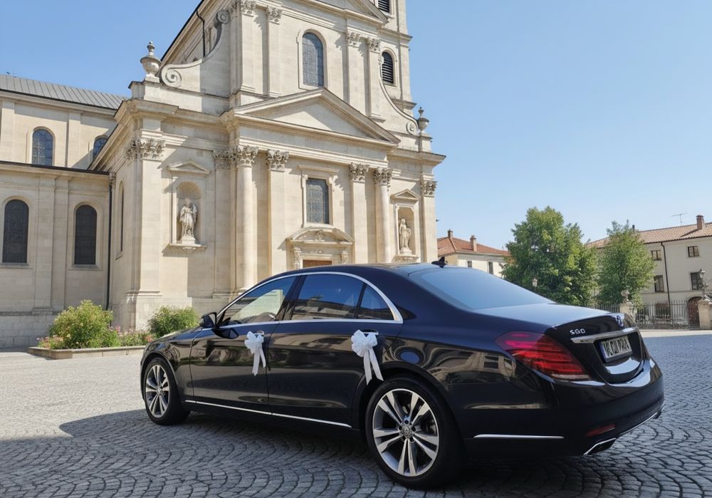 Mercedes S klasa do ślubu long