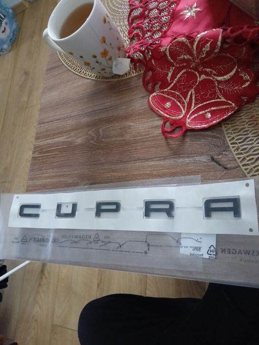 Emblemat logo Cupra formentor napis Ori nowy klapa tył znaczek