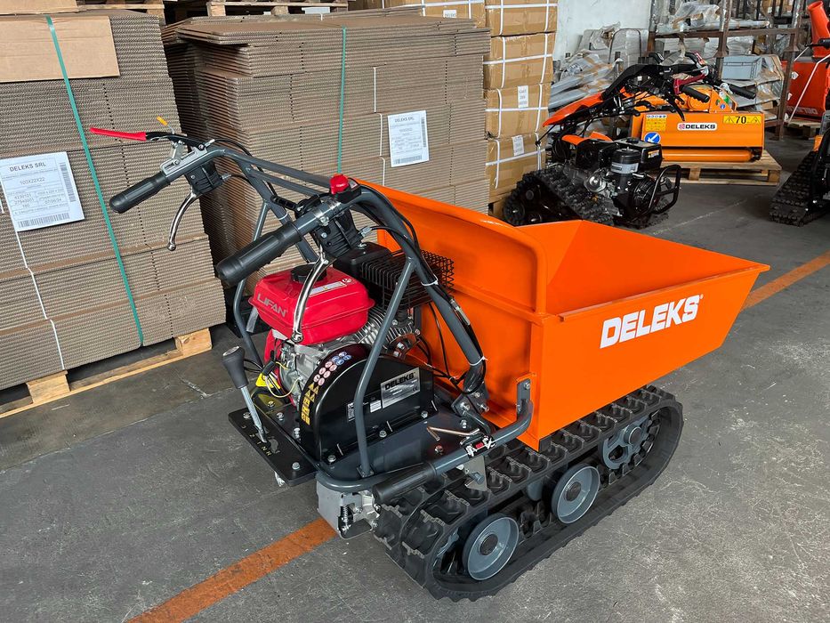 Mini dumper de largatas DELEKS® MD-500EL – Motor Lifan 6.5 cv – 300 kg