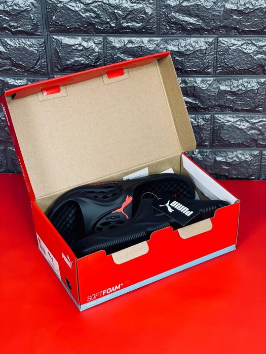 Пенные мужские шлепки пума / Тапочки Puma Ferrari / шлепки подростковые  Пума Ферари / шлепки Пума / Феррари