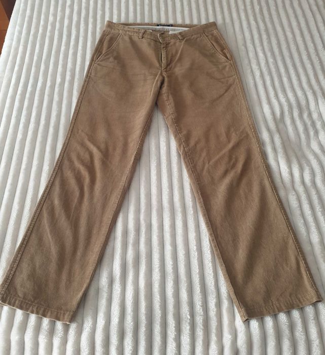 Calça clássica de bombazina