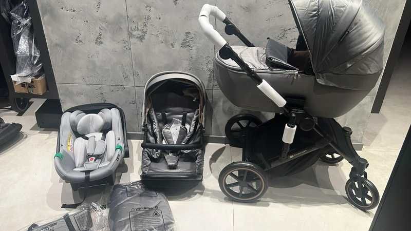 Zestaw Prime 2 szary dla dzieci gondola spacerówka nosidełko