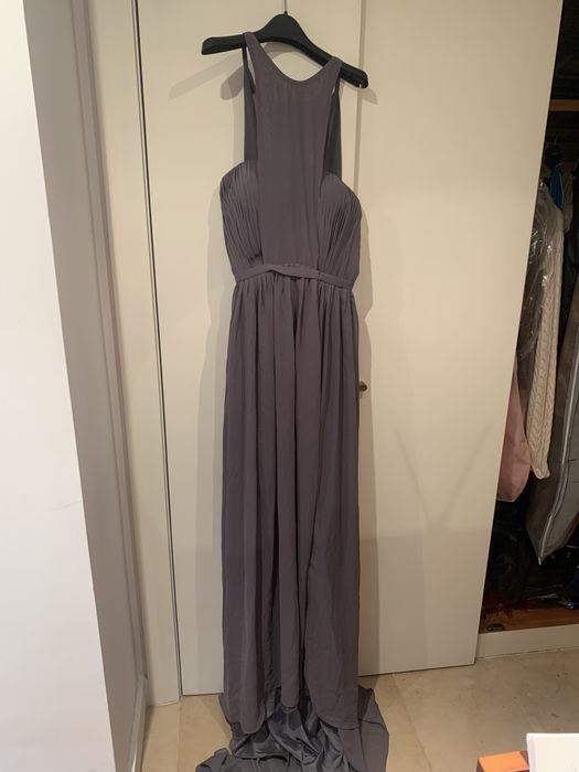 Vestido baile comprido cinzento