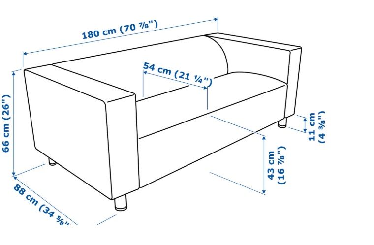Sofá Klippan cinza ikea