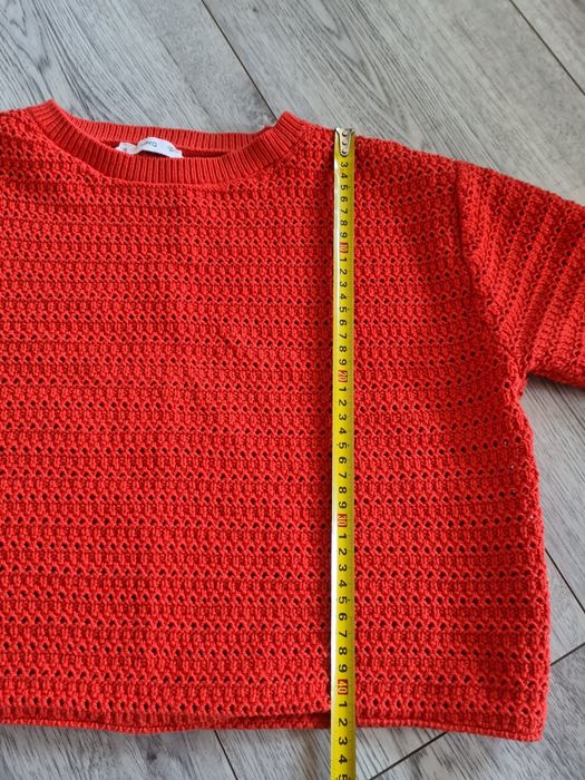 MNG sweter z ażurowej tkaniny S