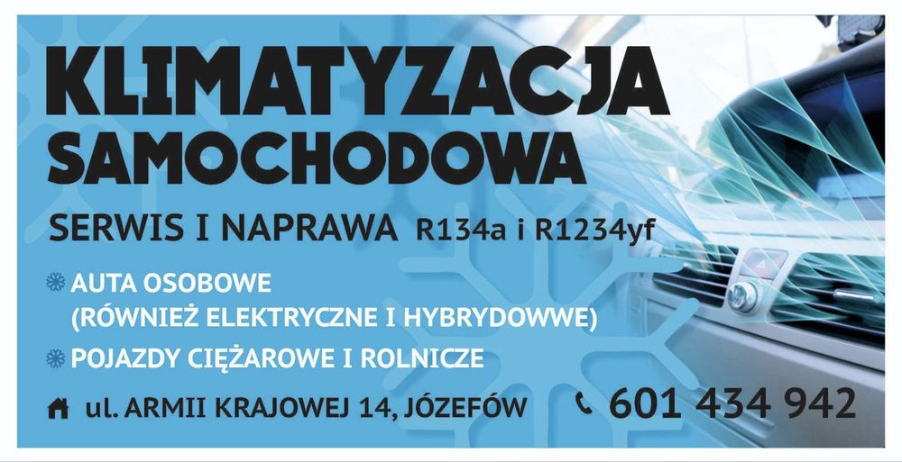 Serwis klimatyzacji samochodowej R134a i r1234yf