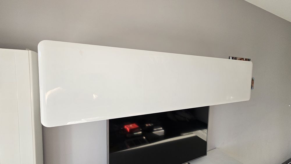 Półka wisząca lakierowana biała 34x150x31