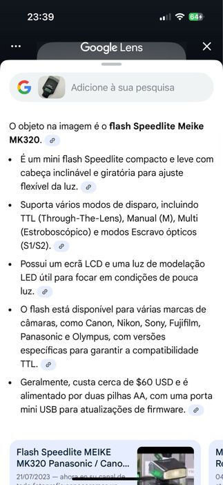 Flash Meike Mk320 TTL para Sony Excelente Estado