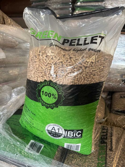 Pellet drzewny GREEN Certyfikowany oraz inne od 1 palety