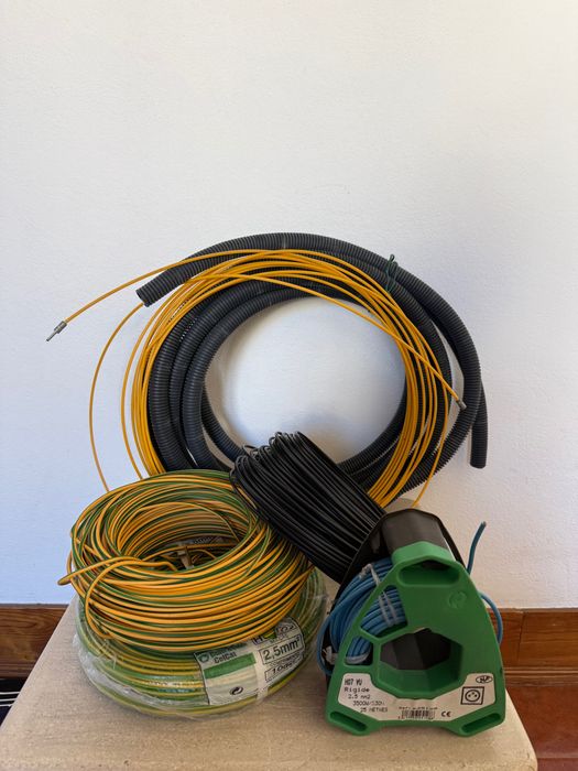 Lote de Fios e Cabos Elétricos