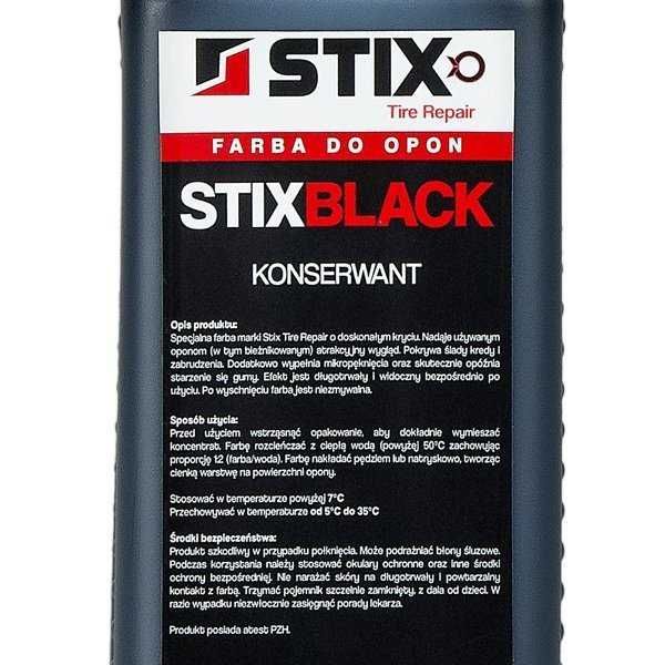 Фарба для чорніння шин Краска для чернения шин концентрат 1 л Stix Black