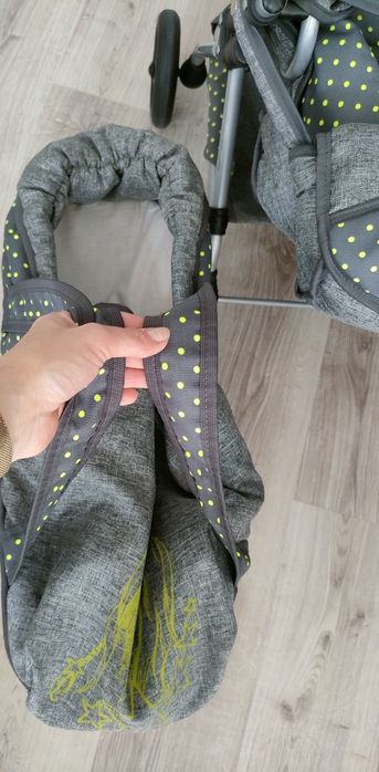 Wózek dla lalek szary