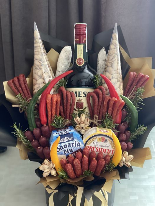 Мʼясні букети для чоловіків, пивні букети, чоловічі букети