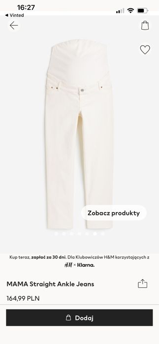 Spodnie ciążowe H&M mama