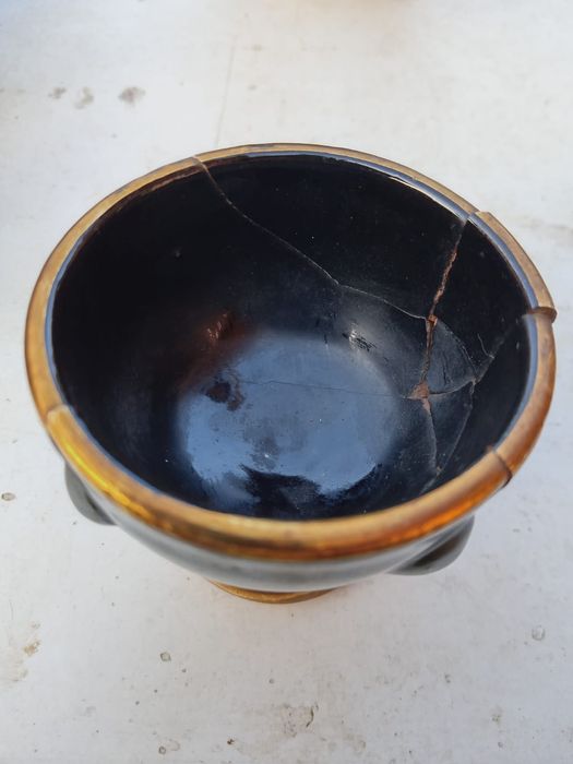 Czarna porcelit dzbanek kubki