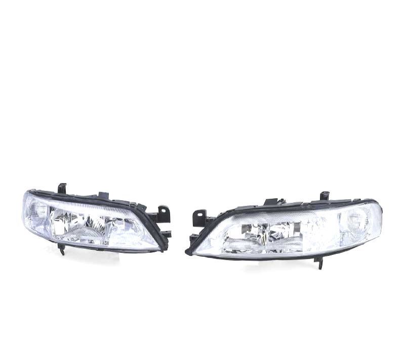 FARÓIS FRONTAIS PARA OPEL VECTRA B 99-02 FUNDO CROMADO