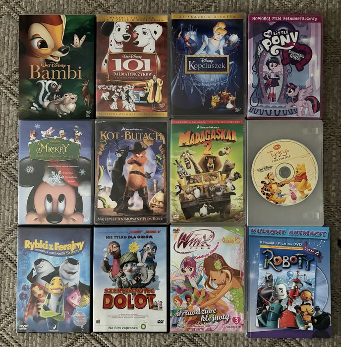 Kultowe animacje na płytach DVD -klasyka filmów nie tylko dla dzieci - Disney, Dream Works i inne