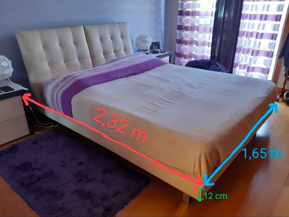 Cama e 2 mesas cabeceira (melhor oferta)