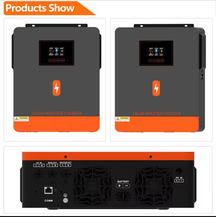 Гібридний сонячний інвертор потужністью 6,2 кВт та 18,6кВт (3 фазы)