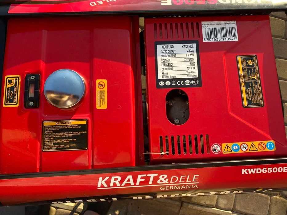 Дизельний генератор Kraft&Dele KD120 (KWD6500E) 6/6.5 кВт НОВИЙ!