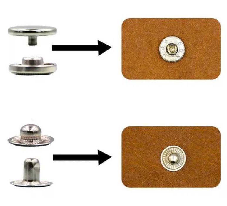 Набір кнопки 100 шт чотири кольори та інструмент для установки 633