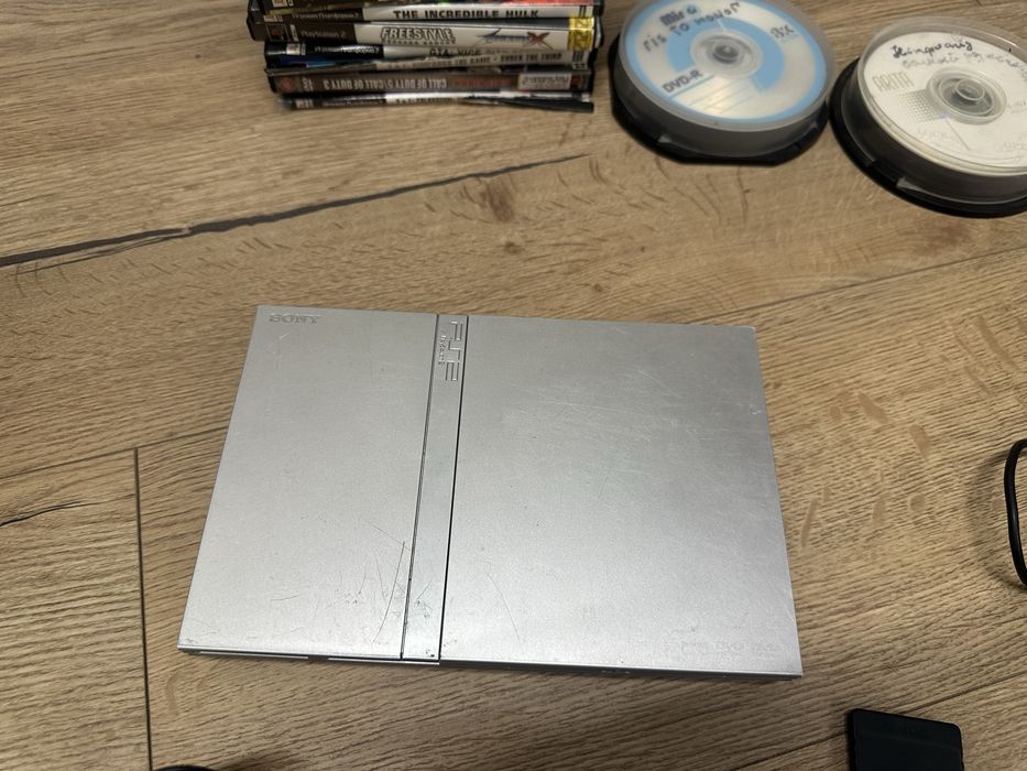 Sony PlayStation 2 slim 7000 диски 2 джостики