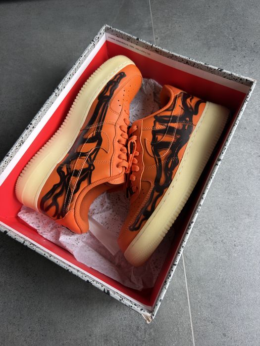 Nike air force 1 low skeleton orange