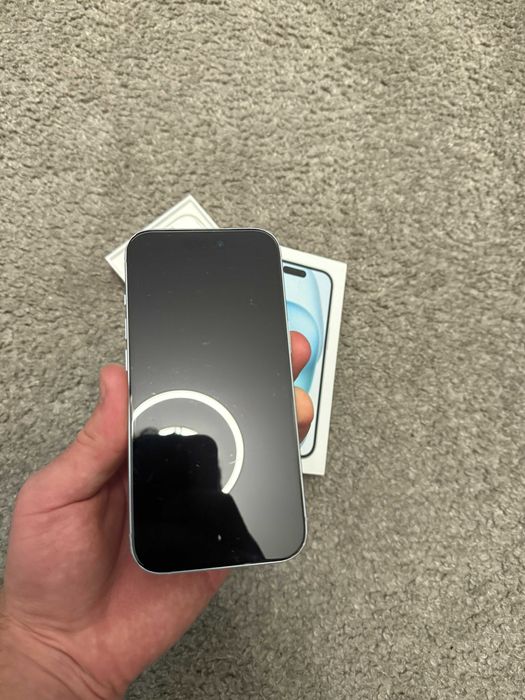 iPhone 15 • 128GB • Niebieski • Pudełko • 85% • Stan bardzo dobry