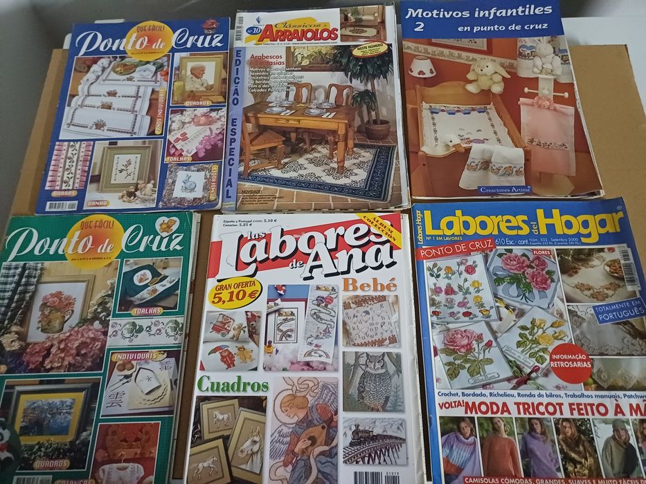 Revistas de Ponto cruz e Arraiolos