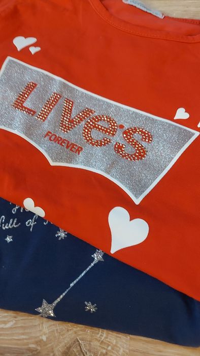 Paka ubrań 128 spodenki bluzki spodnie koszula