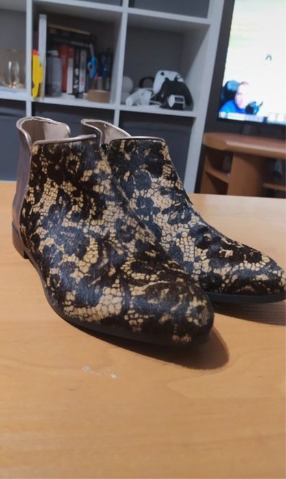 Skórzane botki jego Milano buty damskie