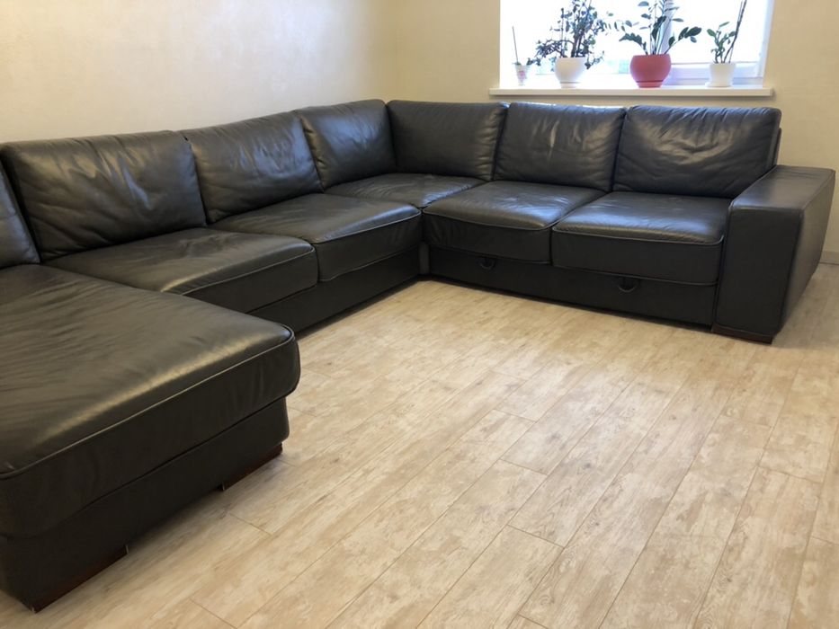 Диван кутовий шкіряний