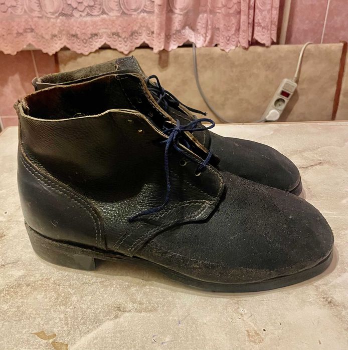 Чоловічі робочі черевики з натуральної шкіри, розмір 47.