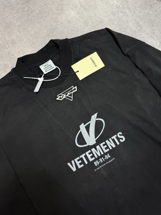 Лонгслів Vetements Washed Black S M L XL Oversized Balenciaga ERD
