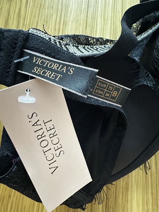Komplet bielizny B75 Victoria’s Secret stanik + stringi 75B 34B
