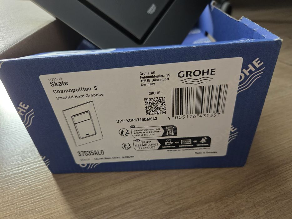 Przycisk grohe brushed hard graphite (mały, cosmopolitan S)