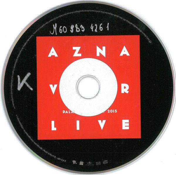 Aznavour - Live Palais Des Sports 2015 CD (1 wyd.) (Chanson)