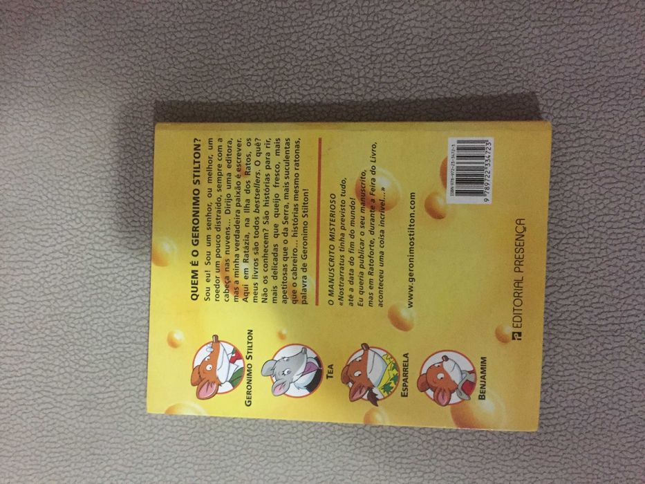 Livro Geronimo Stilton "O manuscrito misterioso"(como novo) com oferta