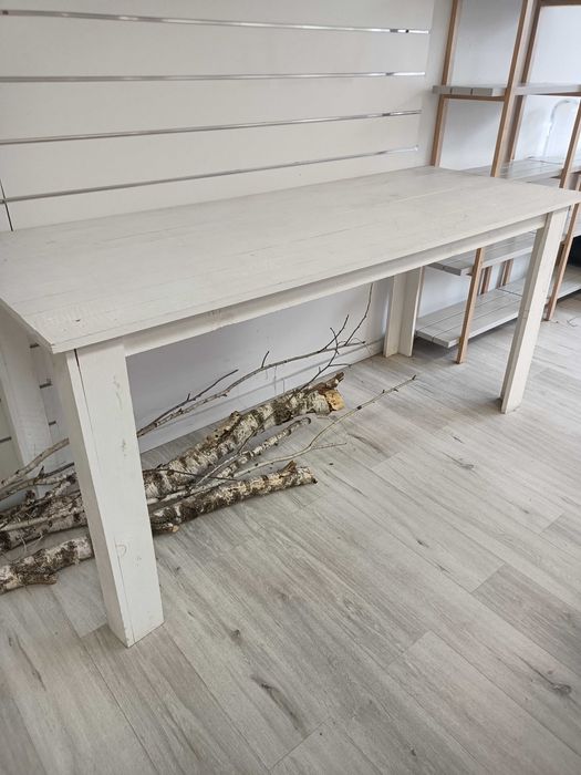 stół sklepowy długi drewniany