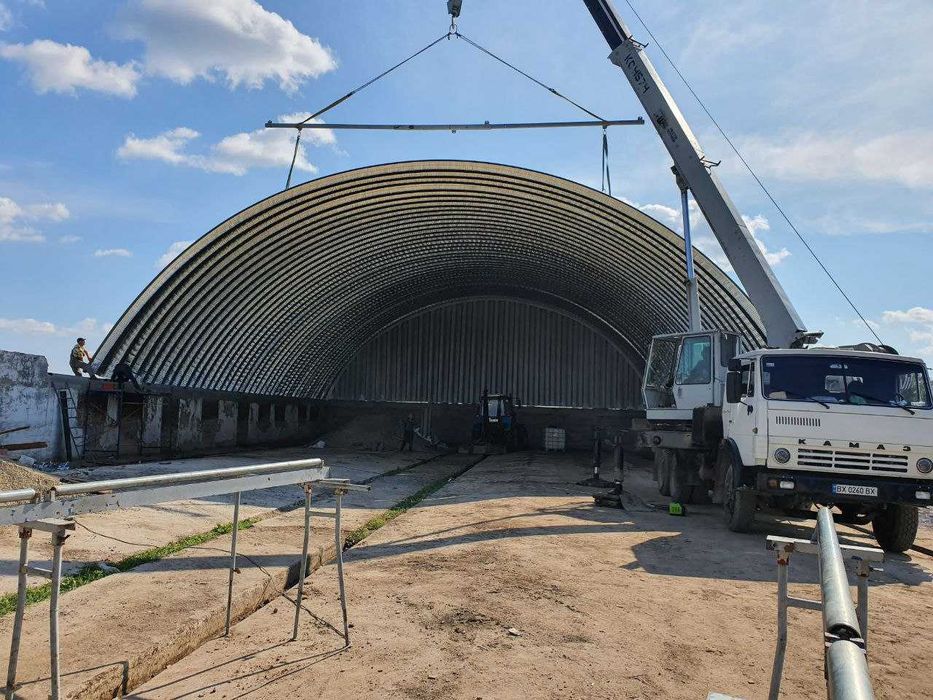 Безкаркасні ангари під ключ