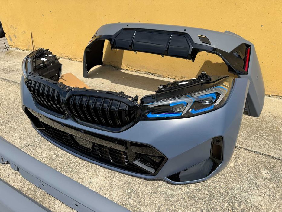 Комплект рестайлинга в новую модель 2022+ м пакет на BMW 3 G20 18-22 года Бампер Фара оптика Ноздри Тюнинг бмв г20