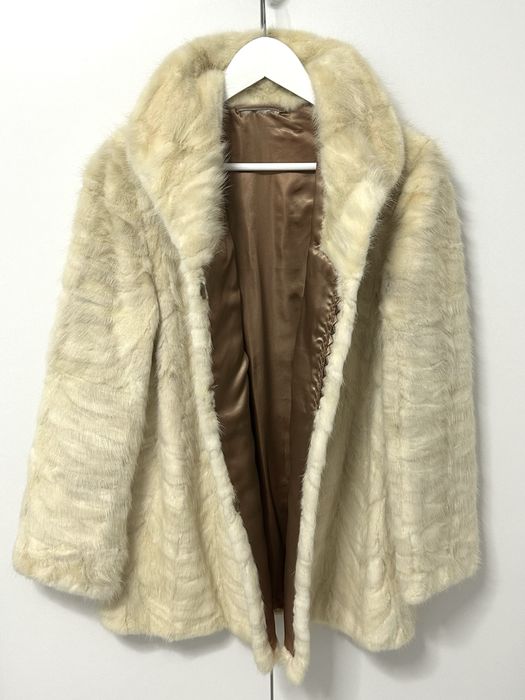 Futro z norek Ecru / Śmietankowe