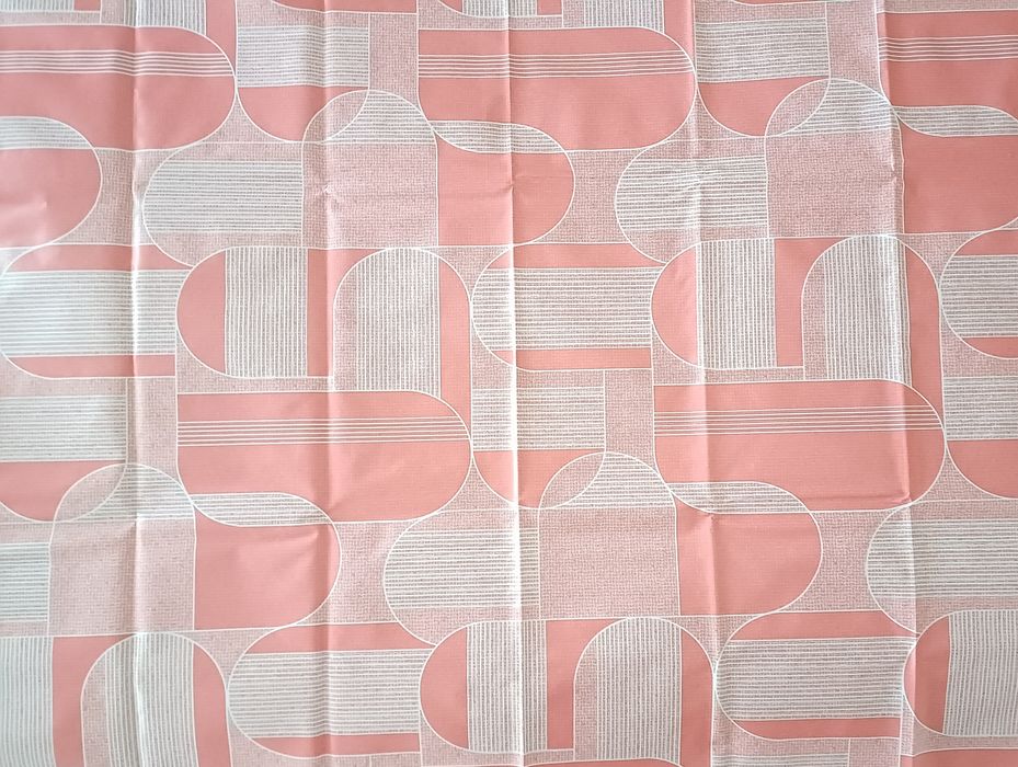 Toalha de mesa anti-nódoas, vermelho/branco, motivos geométricos NOVA!