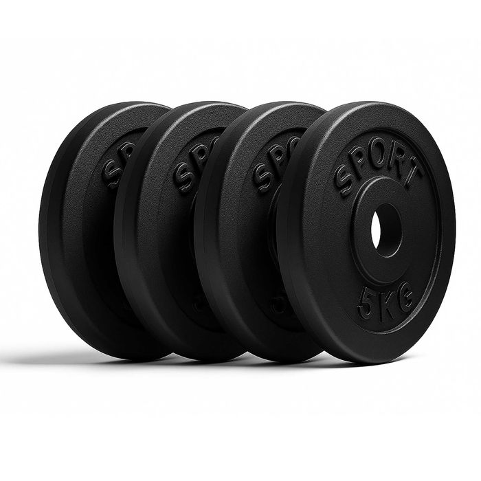 Obciążenie żeliwne 4x5kg talerz 31mm zestaw 20kg