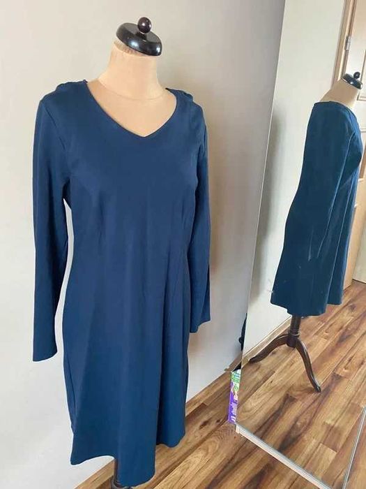 Mac scott grubsza sukienka dres midi wiosna xl 44 42 +size trapez basic