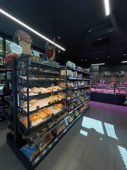 Стелажі, холодильники, прикасові стійки, кавомодулі в магазин