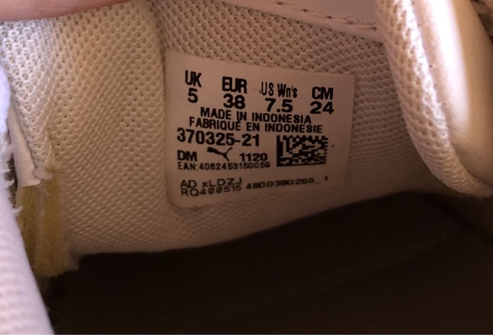 Buty Puma białe rozmiar 38